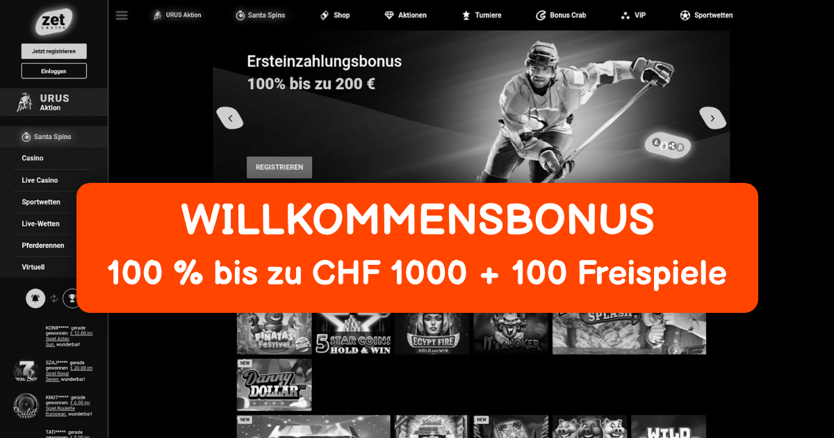 Zet Casino: Bestes Online Casino in der Schweiz
