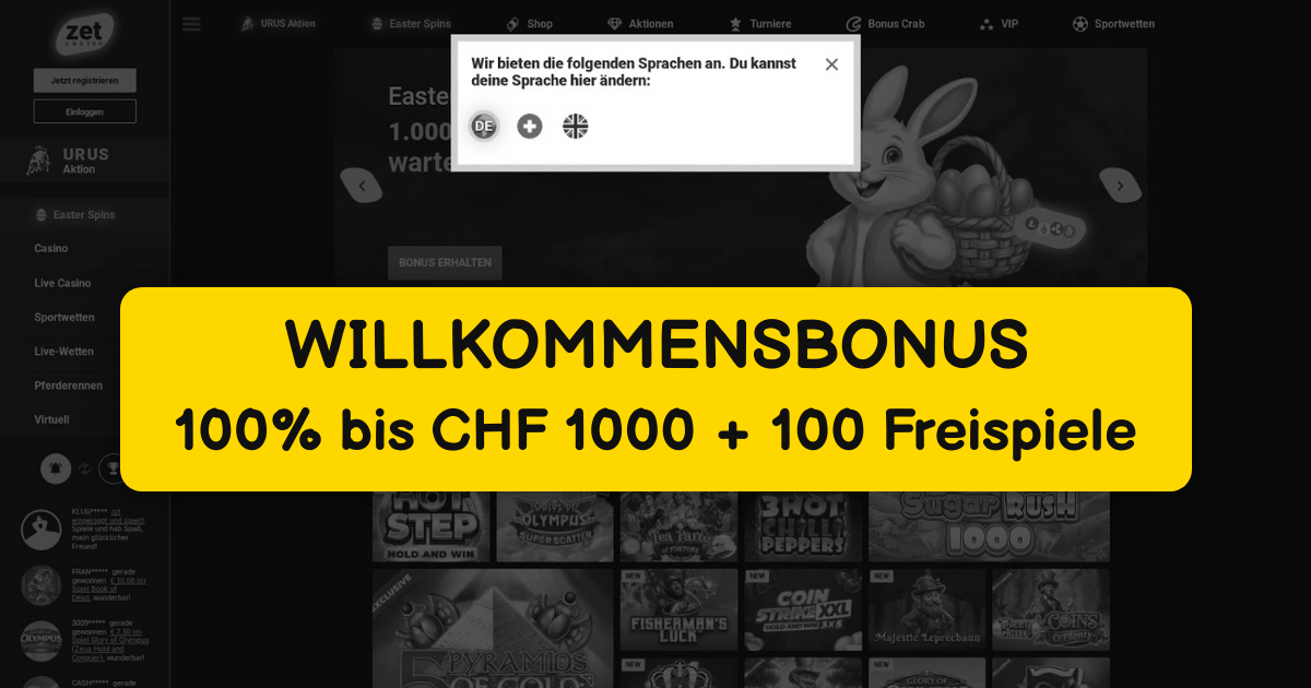 Zet Casino Schweiz - Premium Online Gaming